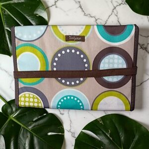 Thirty One Fold And Go Organizer Circle Design Tri Fold Pockets Elastic Retired